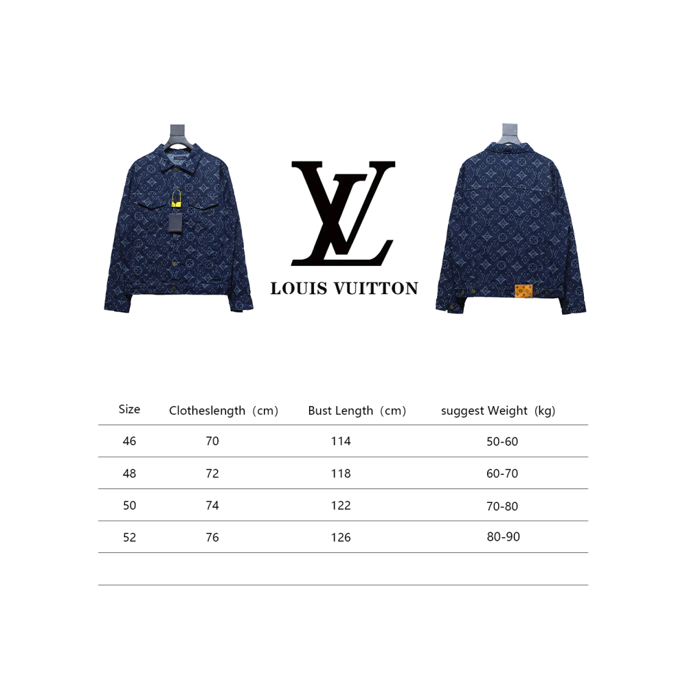  Louis Vuitton full-print three-flower denim jacket 2