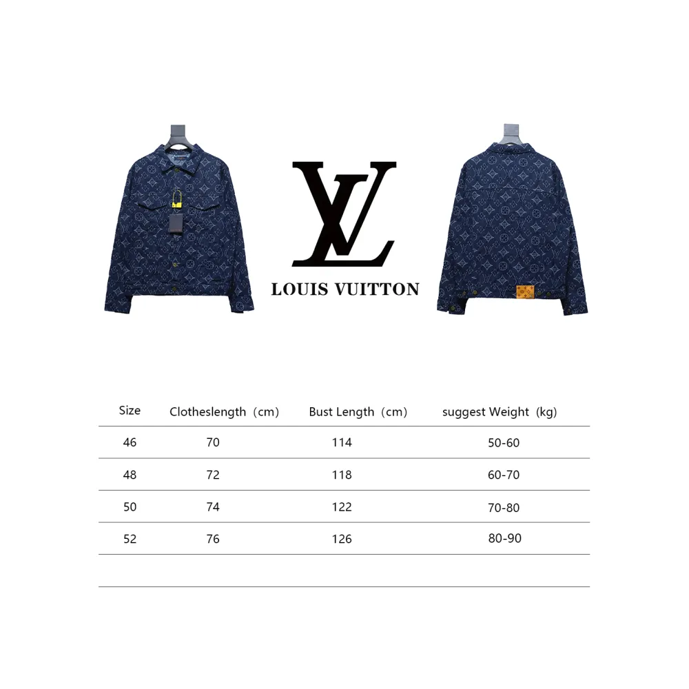 Louis Vuitton full-print three-flower denim jacket 2