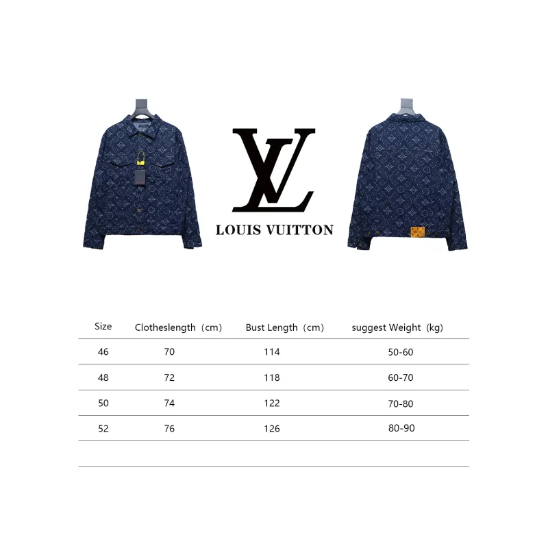 Louis Vuitton full-print three-flower denim jacket 2