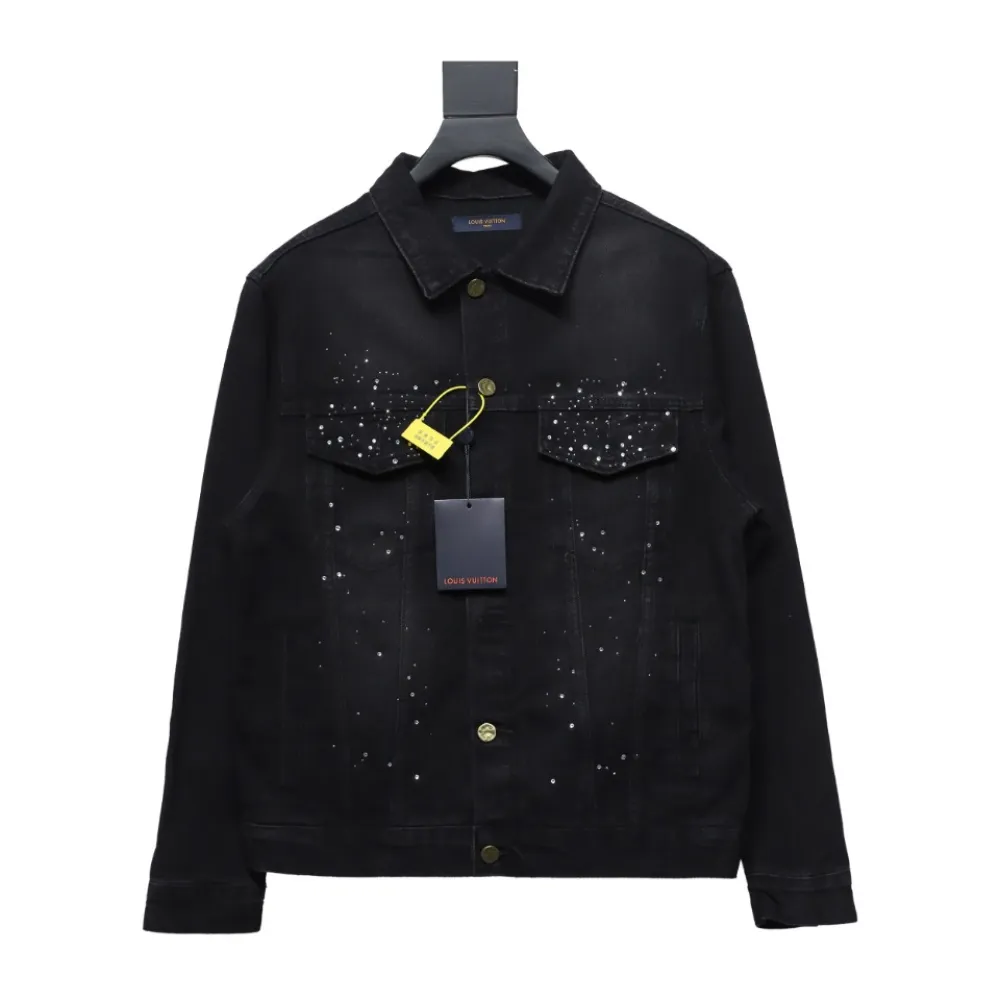 Louis Vuitton full star hot diamond embroidery denim jacket1