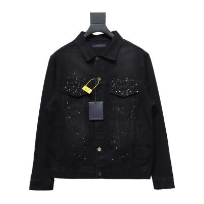 Louis Vuitton full star hot diamond embroidery denim jacket1 01