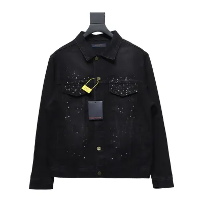Louis Vuitton full star hot diamond embroidery denim jacket1 01