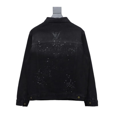 Louis Vuitton full star hot diamond embroidery denim jacket1 02
