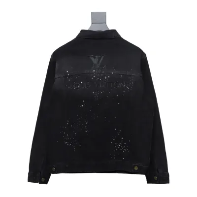 Louis Vuitton full star hot diamond embroidery denim jacket1 02