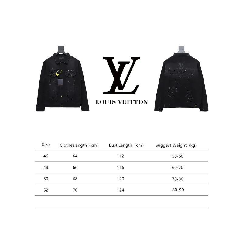 Louis Vuitton full star hot diamond embroidery denim jacket1
