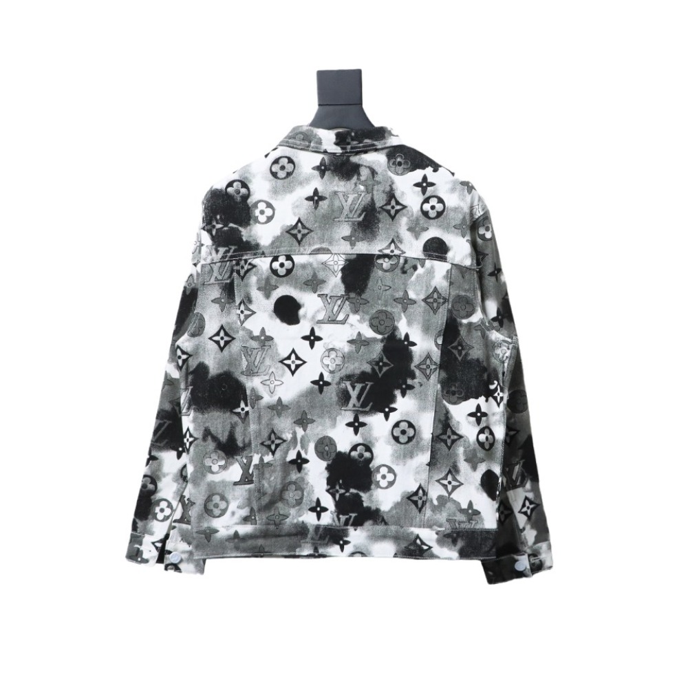 Louis Vuitton ink camouflage monogram full-print denim jacket