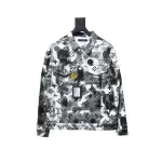 Louis Vuitton ink camouflage monogram full-print denim jacket
