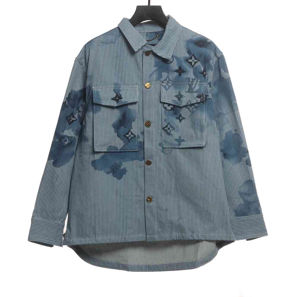 Louis Vuitton ink monogram denim jacket
