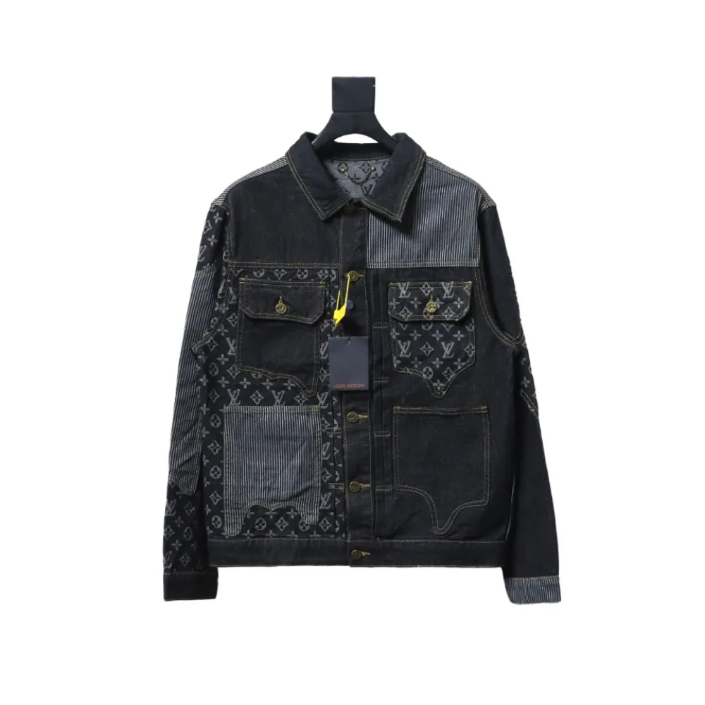 Louis Vuitton joint NIGO patchwork contrast denim jacket