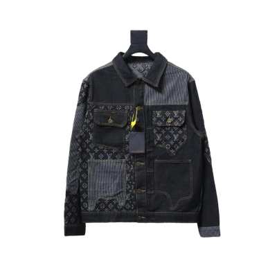 Louis Vuitton joint NIGO patchwork contrast denim jacket 01
