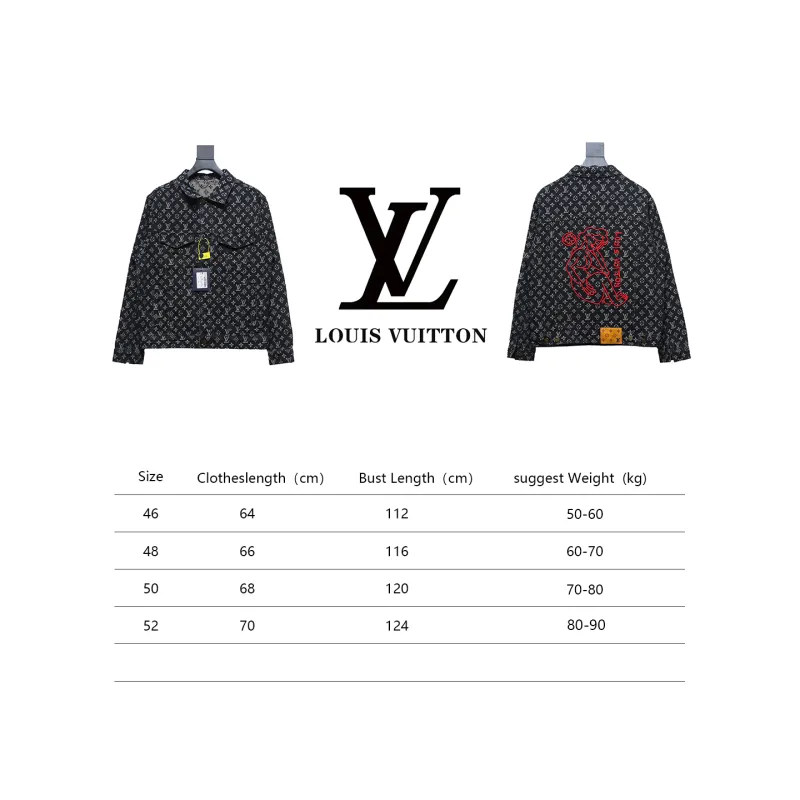 Louis Vuitton monogram full print distressed denim jacket