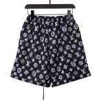 Louis Vuitton Overlap All Over Print Old Beach Short Pants Dark Blue