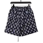  Louis Vuitton Overlap All Over Print Old Beach Short Pants Dark Blue