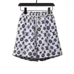 Louis Vuitton Overlap All Over Print Old Beach Short Pants White Blue