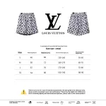 Louis Vuitton Overlap All Over Print Old Beach Short Pants White Blue