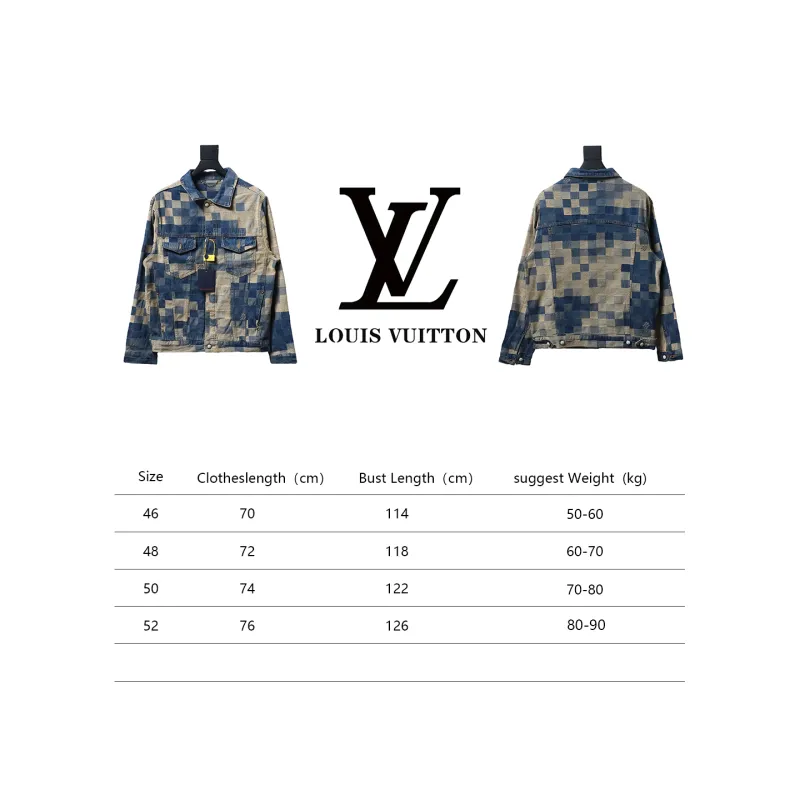 Louis Vuitton pixel plaid checkerboard denim jacket