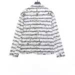 Louis Vuitton sheet music print denim jacket white