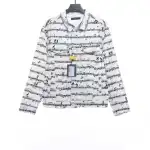 Louis Vuitton sheet music print denim jacket white