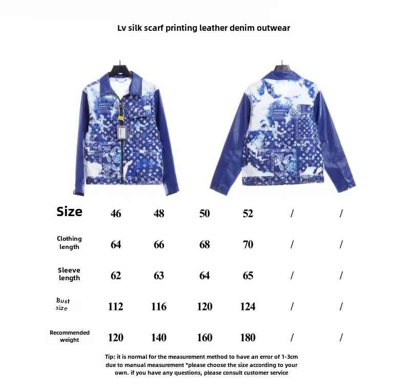 Louis Vuitton silk scarf print leather denim jacket