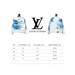Louis Vuitton starry sky spray-painted blue and white gradient denim jacket