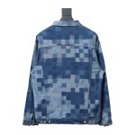  Louis Vuitton template mosaic checkerboard denim jacket-