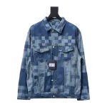 Louis Vuitton template mosaic checkerboard denim jacket-
