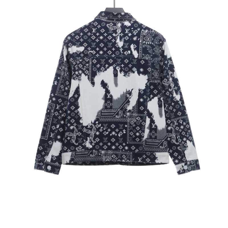  Louis Vuitton tie-dyed cashew flower denim jacket