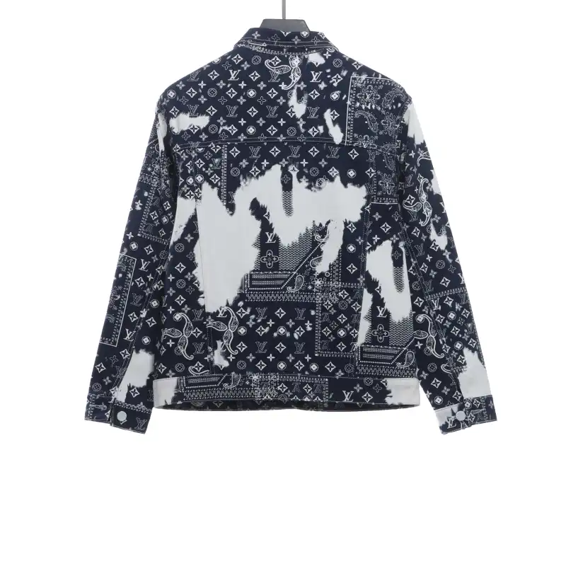 Louis Vuitton tie-dyed cashew flower denim jacket