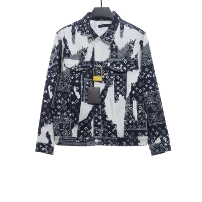 Louis Vuitton tie-dyed cashew flower denim jacket 01