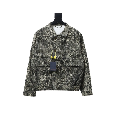 Louis Vuitton vintage embossed denim jacket 01
