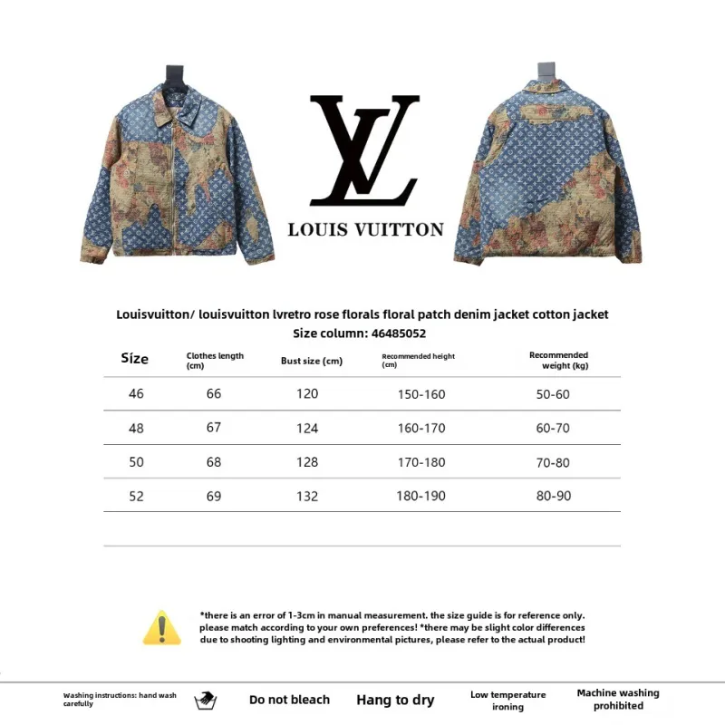 Louis Vuitton vintage rose floral patch denim jacket
