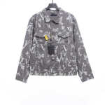 Louis Vuitton wheat ear flower all-over print denim jacket