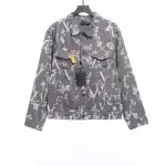 Louis Vuitton wheat ear flower all-over print denim jacket