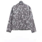 Louis Vuitton wheat ear flower all-over print denim jacket
