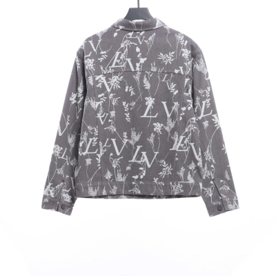 Louis Vuitton wheat ear flower all-over print denim jacket 02