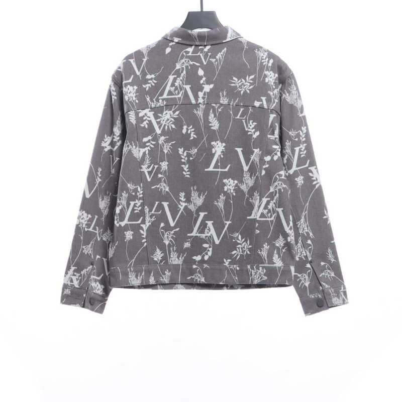 Louis Vuitton wheat ear flower all-over print denim jacket