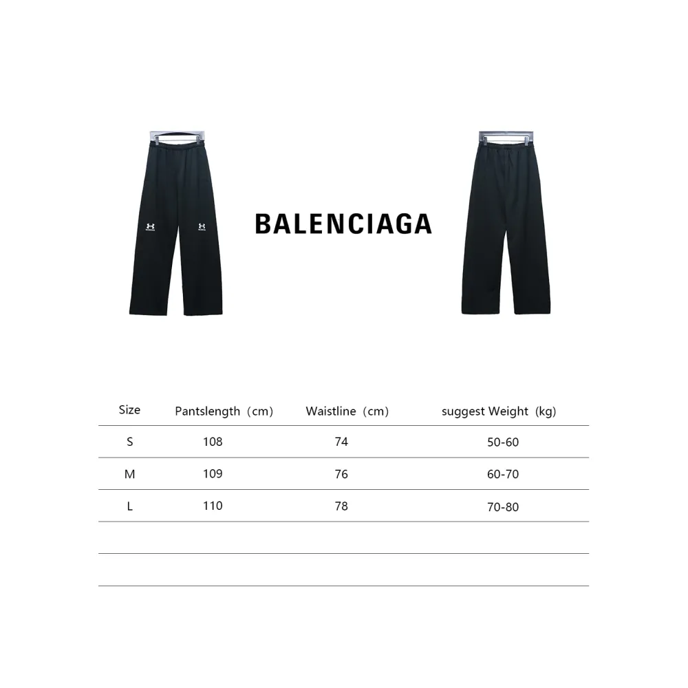 Balenciaga 24S logo embroidered Under Armour co-branded Pants
