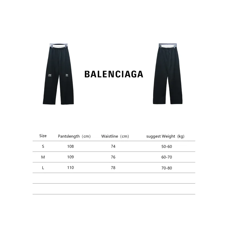 Balenciaga 24S logo embroidered Under Armour co-branded Pants