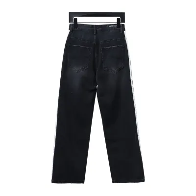  Balenciaga/Adidas joint three-bar ribbon washed Jeans 1 02