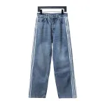 Balenciaga/Adidas joint three-bar ribbon washed Jeans 2