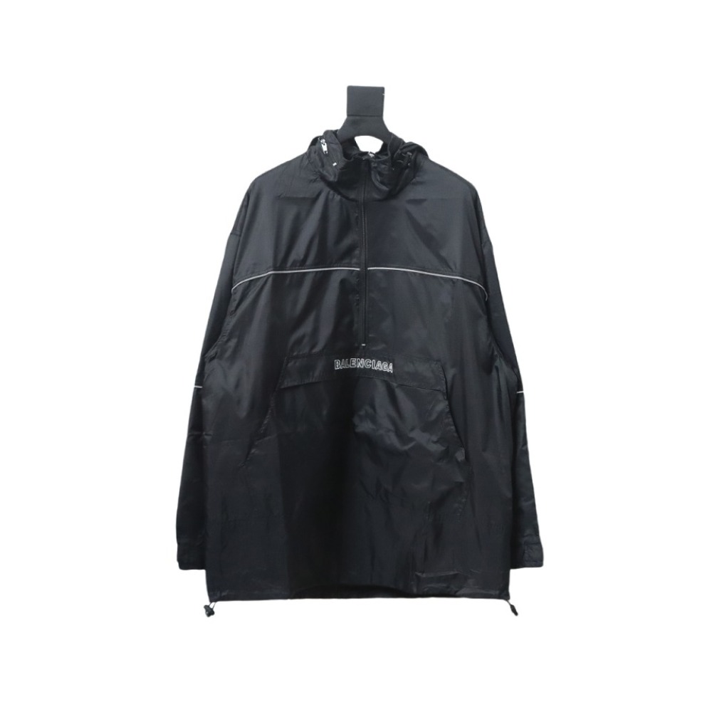 Balenciaga BLCG 23FW half-zip storable hooded Windbreaker Jacket