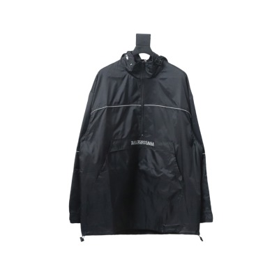  Balenciaga BLCG 23FW half-zip storable hooded Windbreaker Jacket 01
