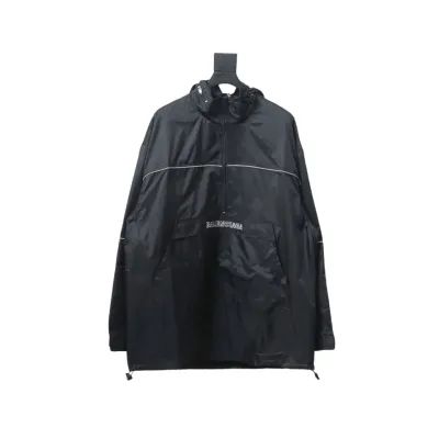 Balenciaga BLCG 23FW half-zip storable hooded Windbreaker Jacket 01