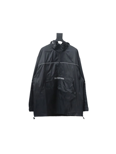  Balenciaga BLCG 23FW half-zip storable hooded Windbreaker Jacket 01