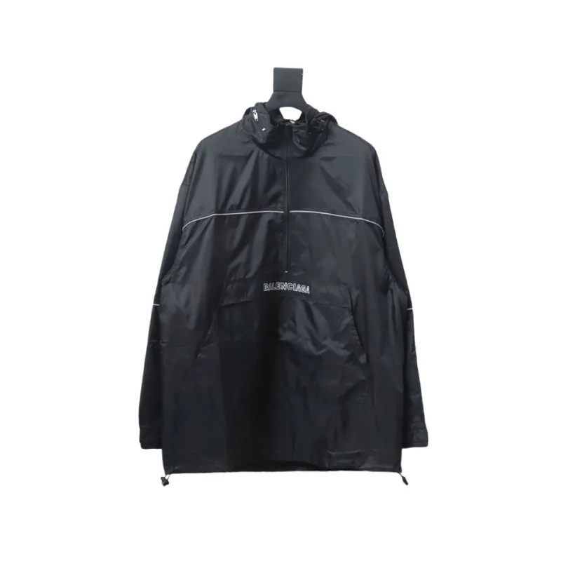 Balenciaga BLCG 23FW half-zip storable hooded Windbreaker Jacket