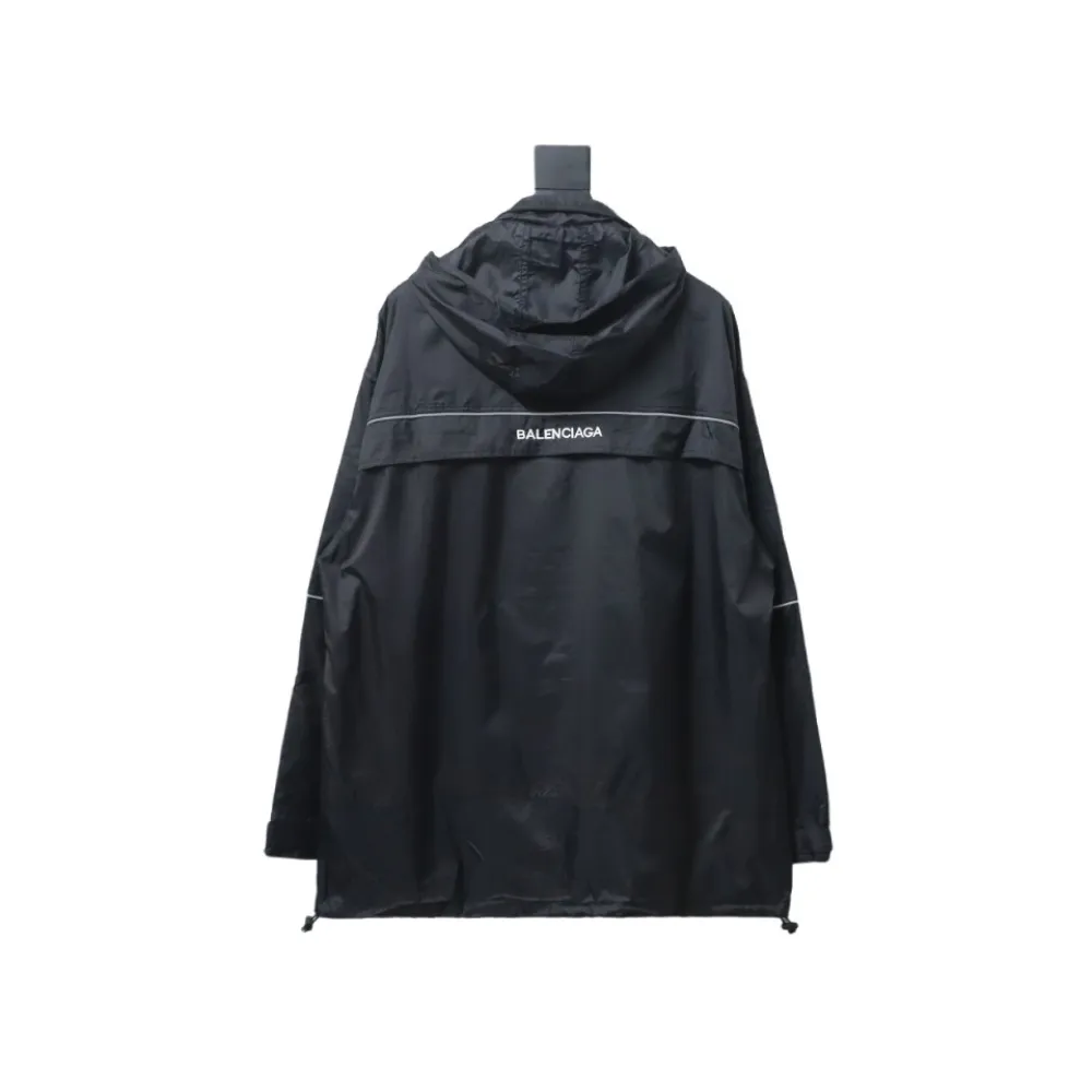 Balenciaga BLCG 23FW half-zip storable hooded Windbreaker Jacket