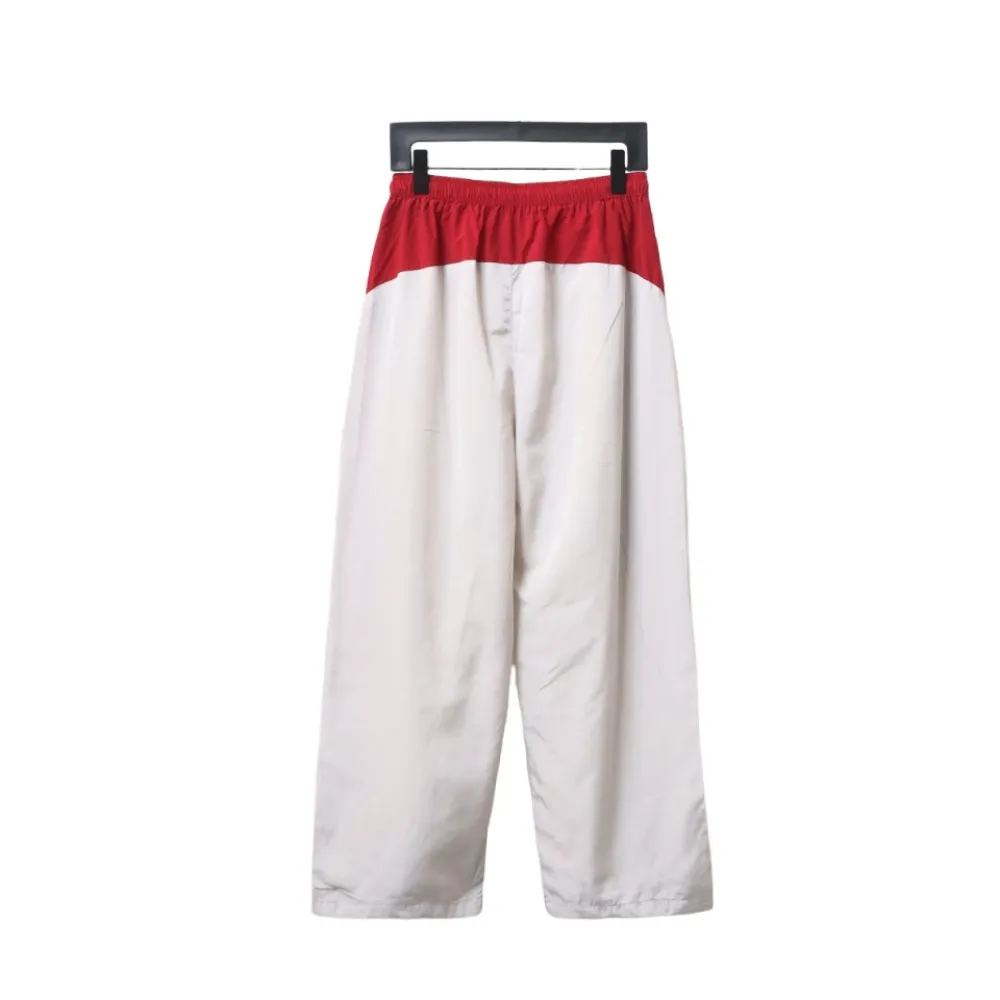 Balenciaga BLCG 24FW 3B red and white splicing hooded sports suit Pants