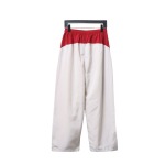Balenciaga BLCG 24FW 3B red and white splicing hooded sports suit Pants