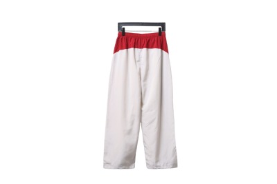 Balenciaga BLCG 24FW 3B red and white splicing hooded sports suit Pants 02