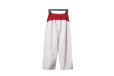 Balenciaga BLCG 24FW 3B red and white splicing hooded sports suit Pants 02